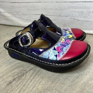 Alegria Shoes Womens Size 4.5 / 35 Classicdigo Zig Zag Clog Style Nursing